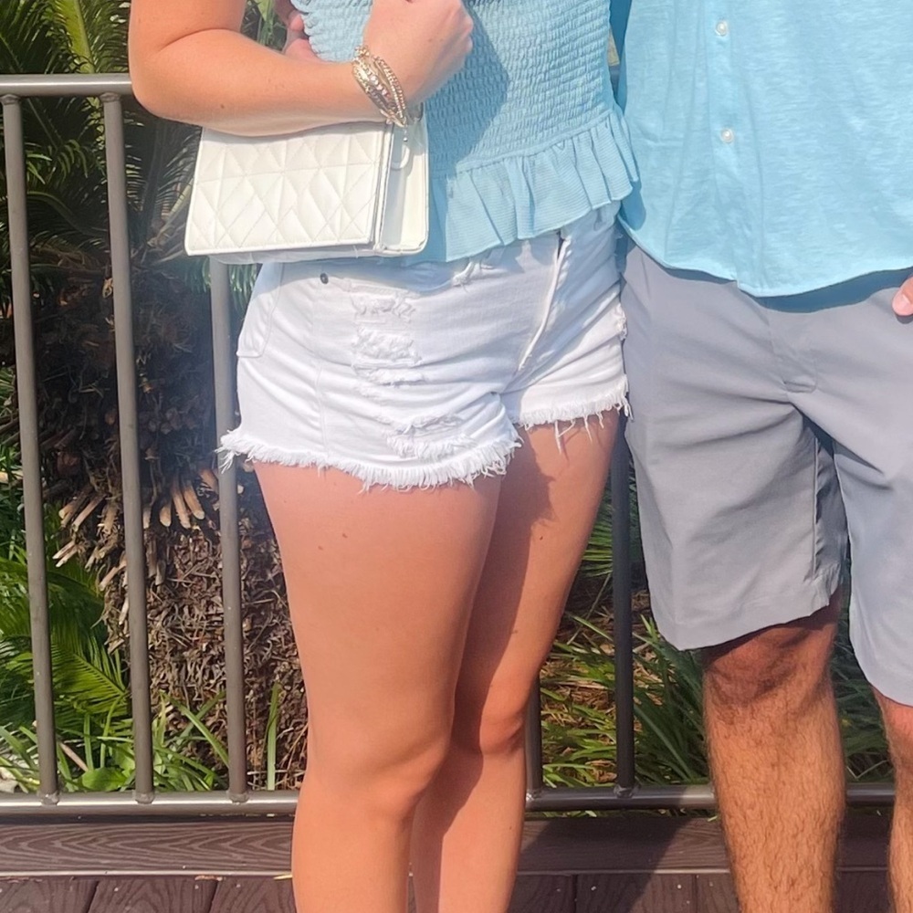 WINDSOR White Denim Shorts - Picture 4 of 6